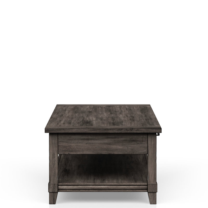 Table de couture à plateau relevable rustique gris avec tablette de rangement Profond, 113,64 lb