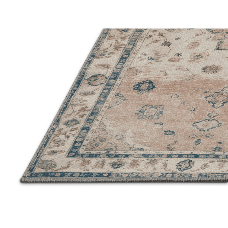 Tapis gris lavable à la machine, Rond 3 pi