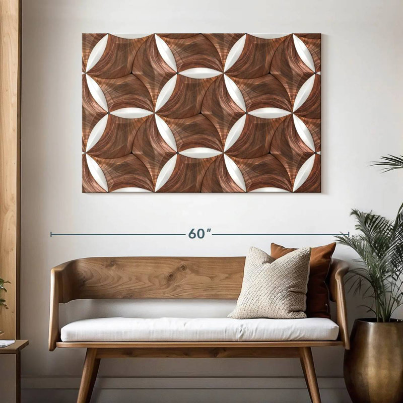 Geometric Hexagonal Tiles, 32" H x 48" W