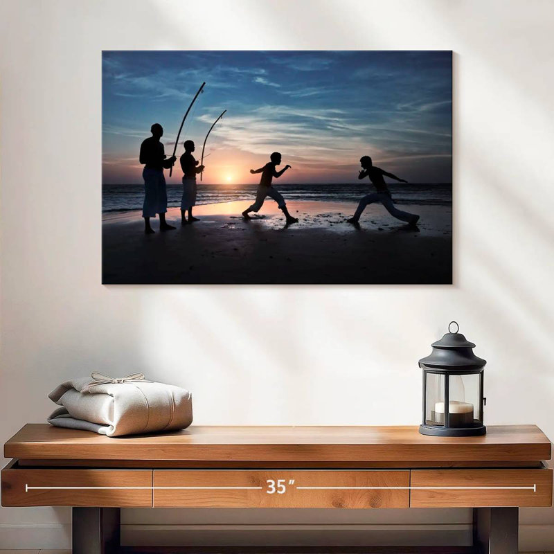 Capoeira, plage brésilienne Sireci, H 16 po x l 24 po