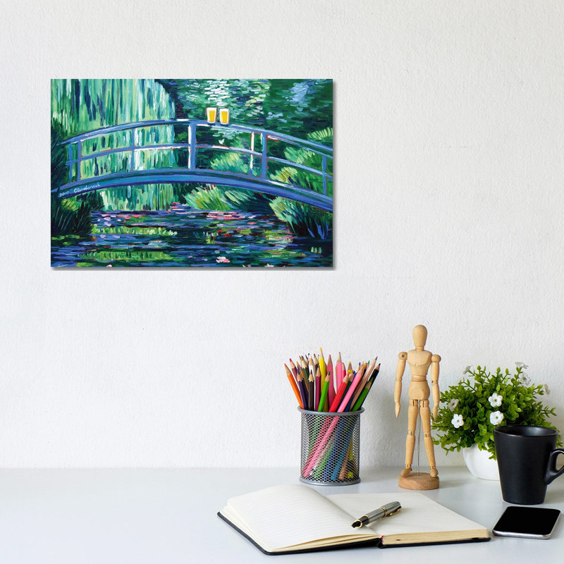 Monet's Beer Garden by Scott Clendaniel - Wrapped Canvas Painting, 20.32 cm H x 30.48 cm W