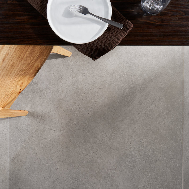 Iris Porcelain Large Format Tile 47" x 47" Porcelain Singular Tile, Fossil