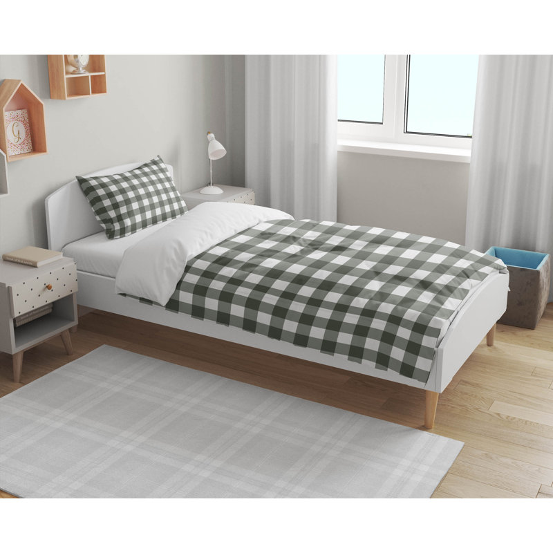 Ensemble d'édredon léger en vichy Proper, Vert