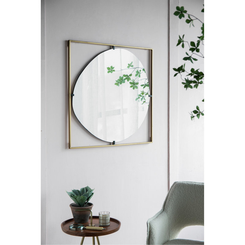 Miroir mural Watervliet, H 31,9 po x l 31,9 po