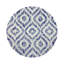 Sous-verres ronds en similicuir royal royal ikat blanc