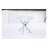 35.43" Round Tempered Glass Table – Silver Iron Frame, Modern Design
