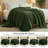 Boho Knit Jacquard Fleece Plush Blanket Medium Weight Fluffy Bedding-1771469533-1771469528