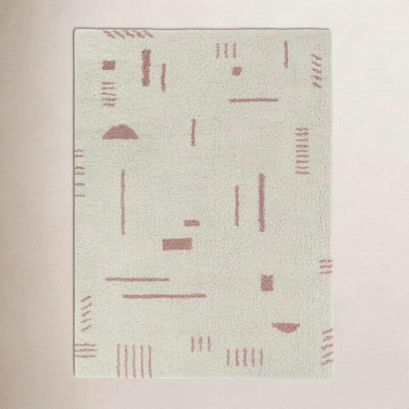Tapis géométrique à poils longs Morin, Rectangle 8 pi 9 po x 12 pi