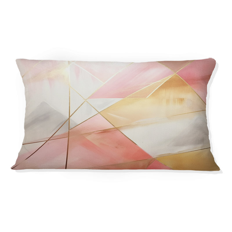 Golden Moon Dreams Retro Illustration II - Coussin décoratif à imprimé géométrique abstrait