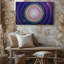 Reproduction d'art sur toile, "Composition abstraite" avec bandes circulaires concentriques rayonnant vers l'extérieur-552687581
