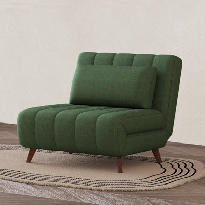 Jazariah Upholstered Pillow Back Convertible Chair