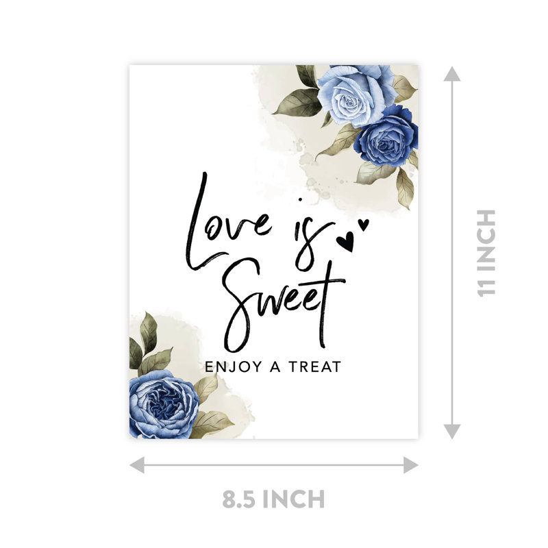 Ensemble de 30 affiches de mariage bleu clair et bleu marine pour la cérémonie, signalétique de décor de réception, 8,5 po x 11 po
