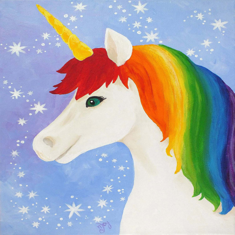 Ensembles de housse de couette DiaNoche en microfibre par nJoy Art - Rainbow Unicorn I