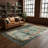 Pender Teal Fuschia Oriental Vintage Look Cotton Chenille Area Rug-1154587949