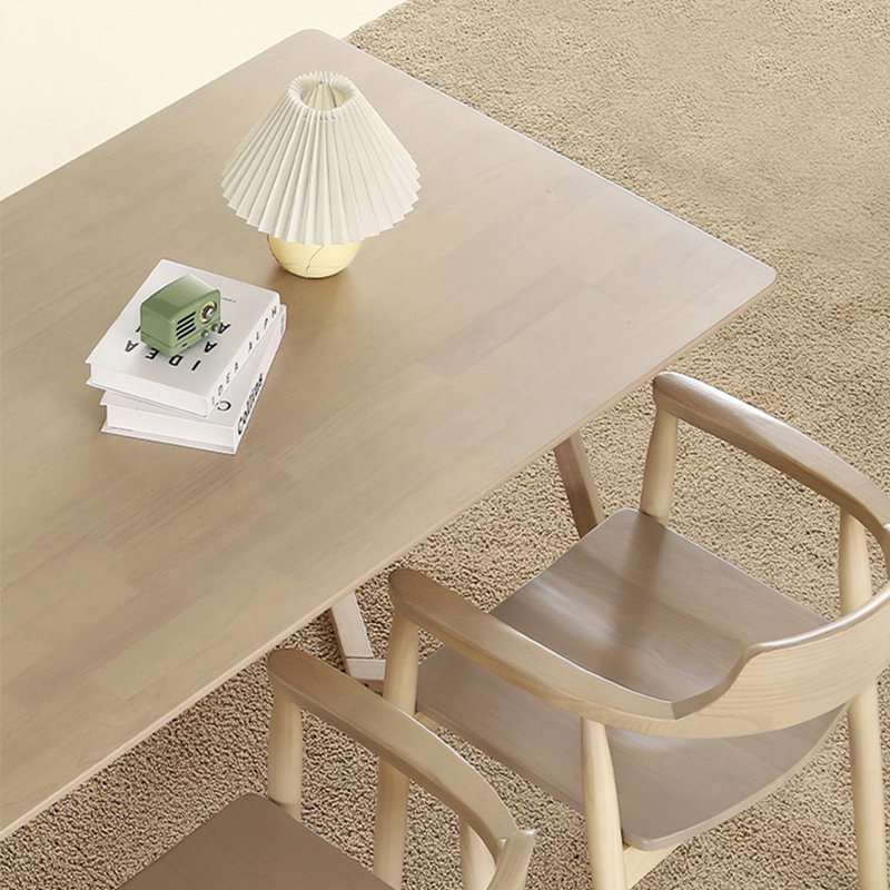 Table de salle à manger rectangulaire grise en bois massif, H 29,53 po x L 70,87 po x l 31,5 po