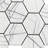 UV12 Lightning White 3" Hexagon Ceramic Mosaic, UV123HEXMSLWMT