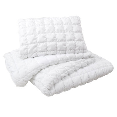Ensemble de courtepointe 2 pièces Dreamy Clouds Puffy Marshmallow