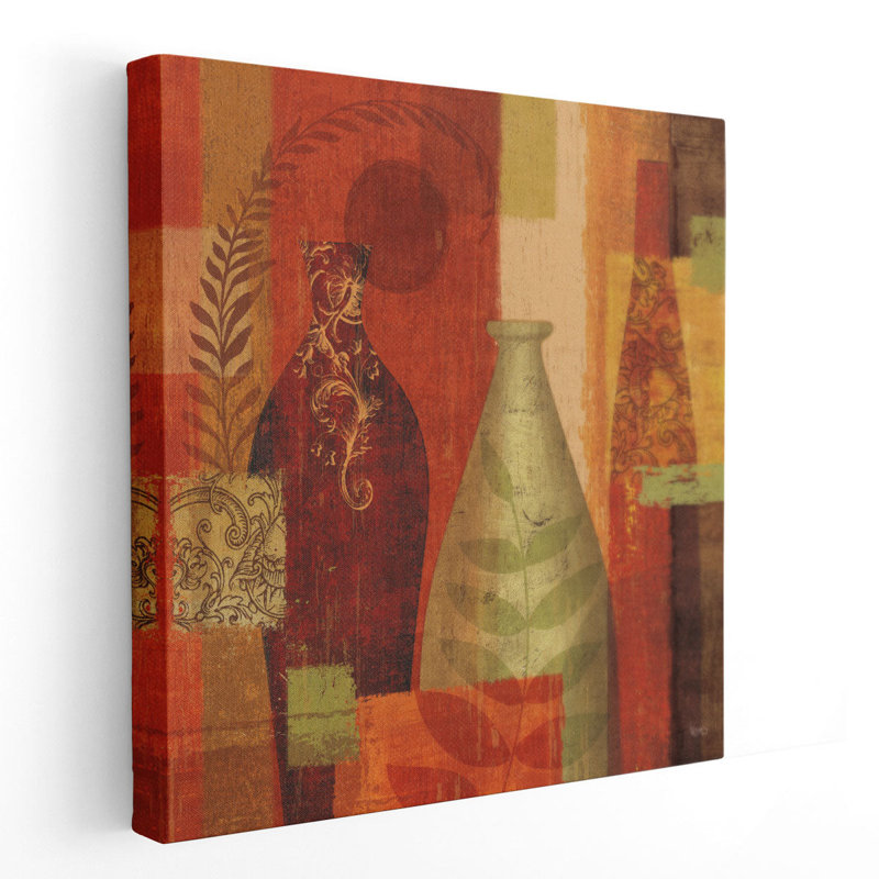 Mosaic Vases II - Canvas Print Wall Art, 16" H x 16" W