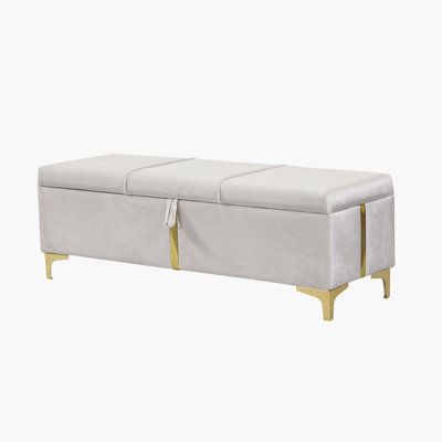 Elegant Upholstered Storage Ottoman