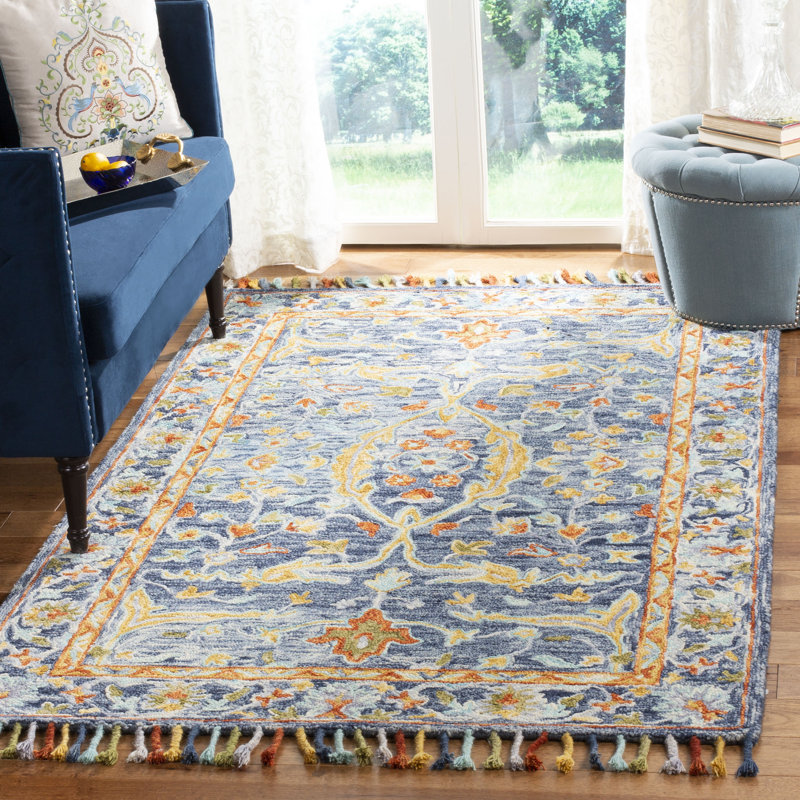 Vahakn Hand Tufted Wool Oriental Rug, Rectangle 8' x 10'