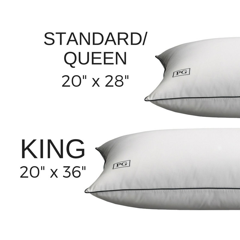 White Goose Down Pillow - Soft Pillow, Queen