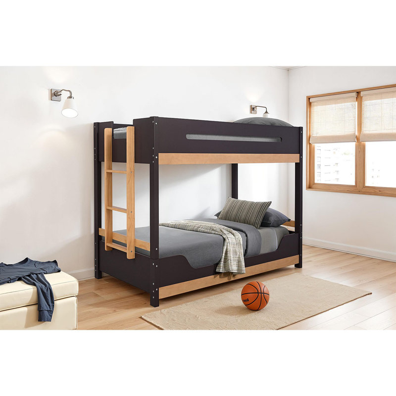 Mobilier de chambre à coucher avec lit superposé attaché et verrou de style contemporain