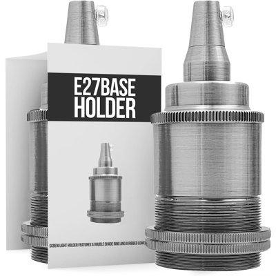 LEDSone E27 Metal Lamp Holder Vintage Industrial Edison Screw Bulb Socket for Pendant Ceiling Lights