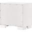 Table de chevet rectangulaire blanche à 2 tiroirs avec poignées en métal, chambre à coucher pour garder les choses soignées, esthétique propre et moderne, poignées de bar de 23 po x 15 po, organisateur, aspect classique, mélange de bois massif, 15 profondeurs