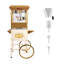 Éclateur de maïs soufflé professionnel avec bouilloire 16 oz - Chariot mobile à maïs soufflé avec plateau chauffant et rangement-129543052