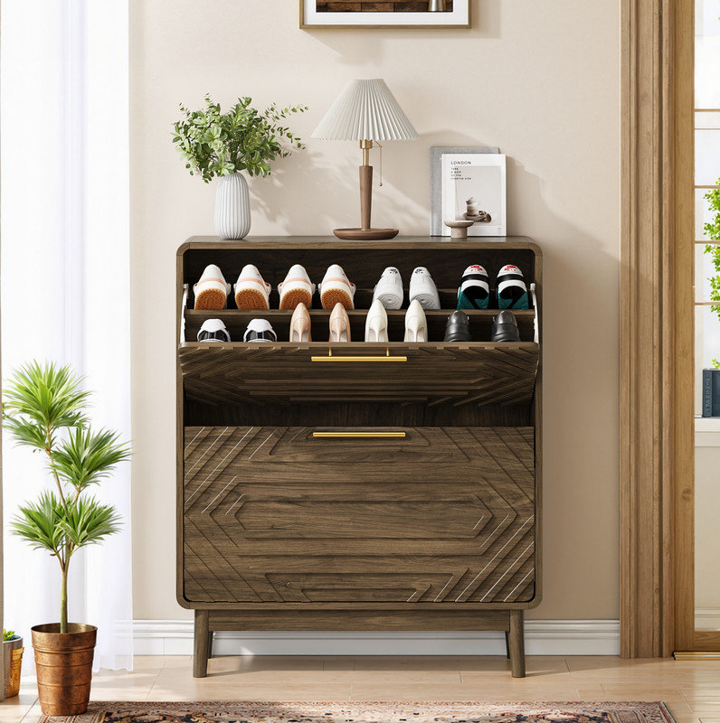 16 Pair Flip Down Shoe Storage