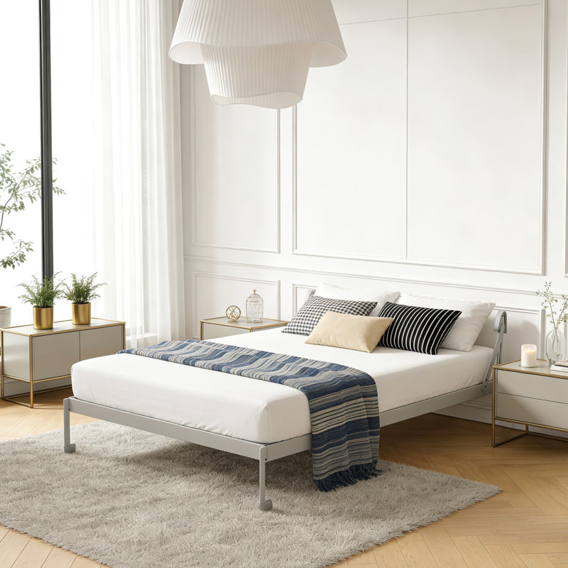 Ensemble de quincaillerie de lit escamotable vertical pour grand lit escamotable Diy, cadre de lit gris