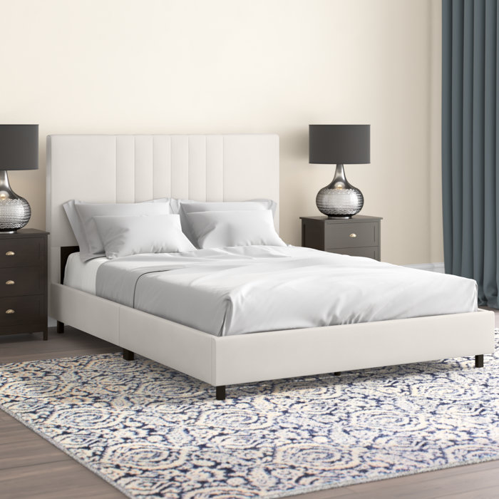 Wade Logan® Audraya Vegan Leather Platform Bed & Reviews | Wayfair