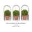Faux Boxwood, 3 Matching Realistic 9.5" Tall Topiary Arrangements in Decorative Metal Baskets for Indoor Home or Office
