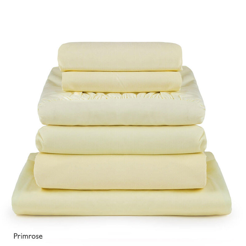 Riketa Cotton Blend Standard Flat Sheet, Primrose