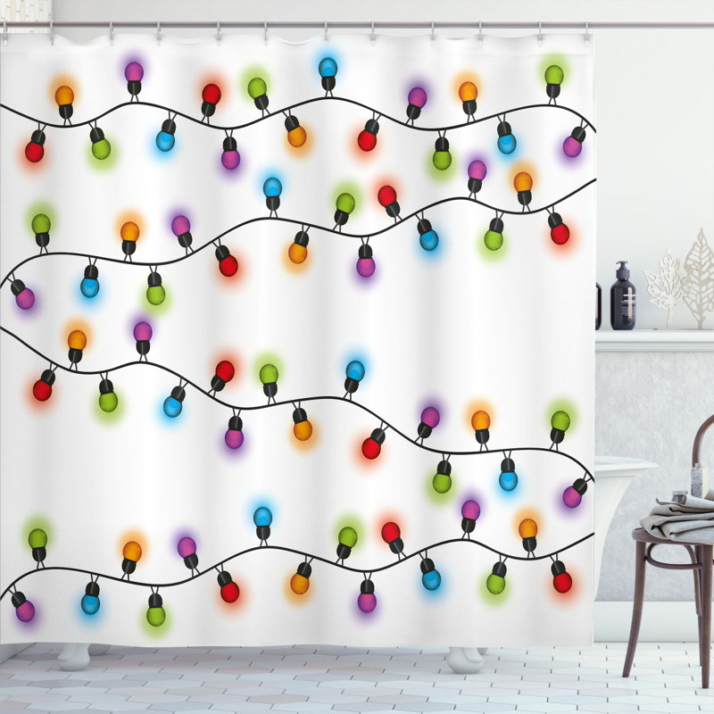 Shower Curtain Set + Hooks, 69" H x 105" W