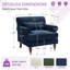 Fauteuil d'appoint à accoudoirs roulés 39,37 po avec siège profond surdimensionné-1061343967