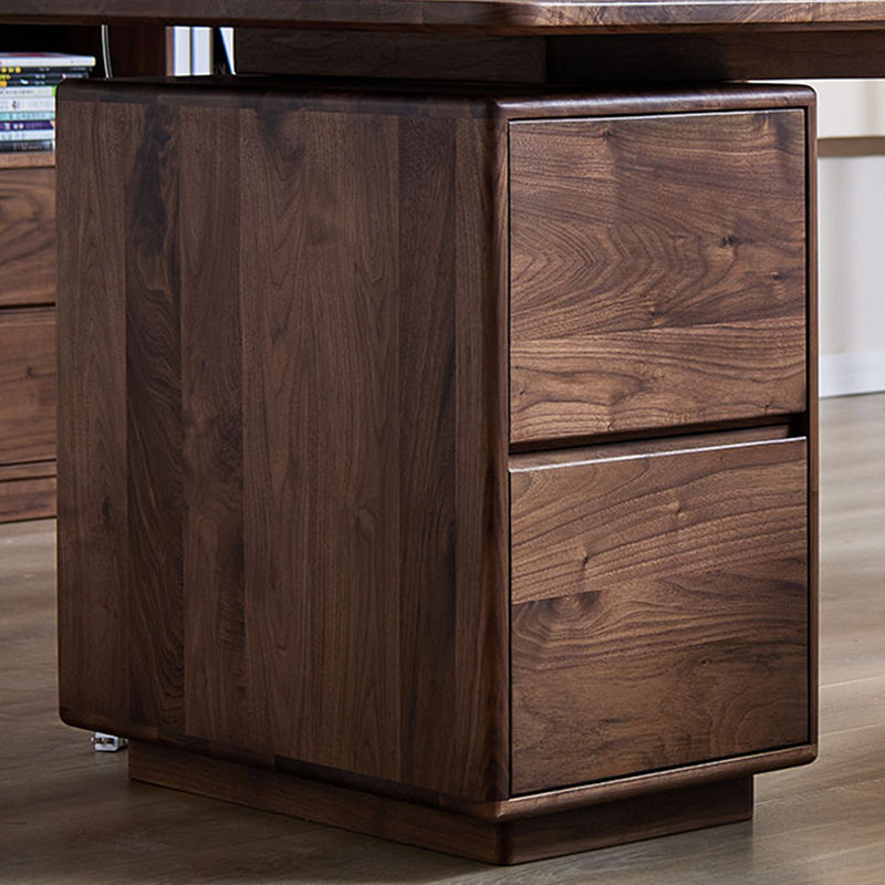 Loon Peak Modern Solid Walnut Wood Rectangular Writing Desk - Wayfair ...