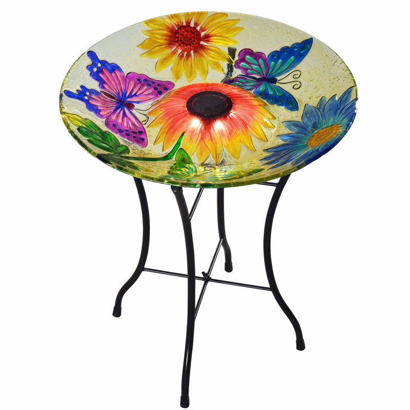 Shaula Glass Birdbath