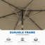 Améliorez votre espace extérieur: parasol rectangulaire de 10 pi x 6,5 pi avec protection contre les rayons UV, inclinaison facile et résistance au vent-1565186206