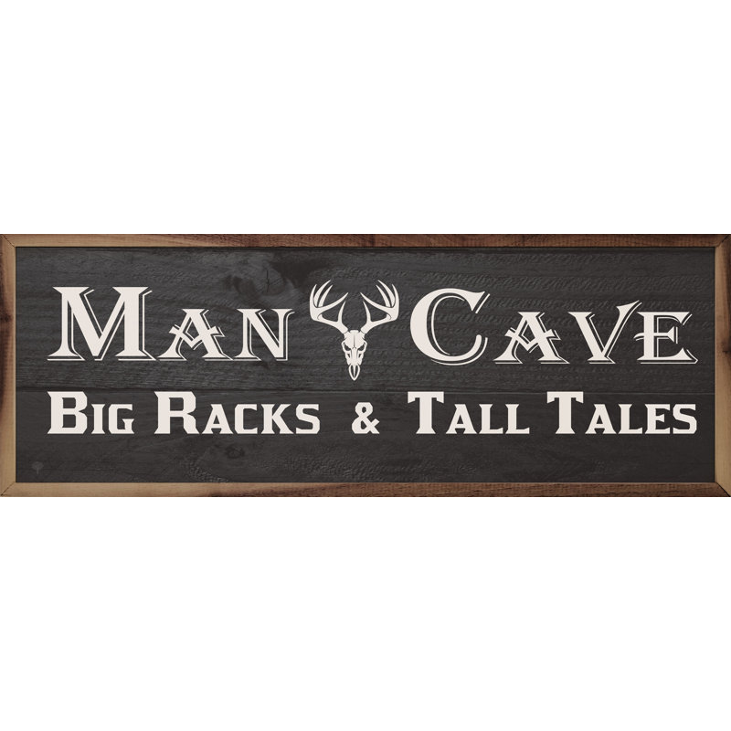 Man Cave Antlers Black, 4" H x 12" W