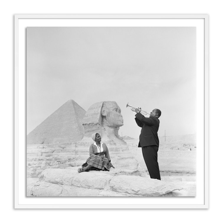 Jazz Trumpeter Louis Armstrong Playing For His Wife In Giza by Getty Images