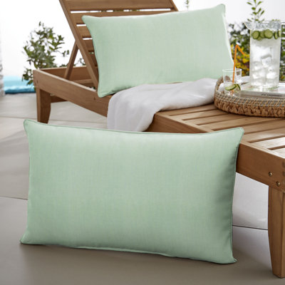 Coussin lombaire intérieur / extérieur Sunbrella en toile Aruba, ensemble de 2