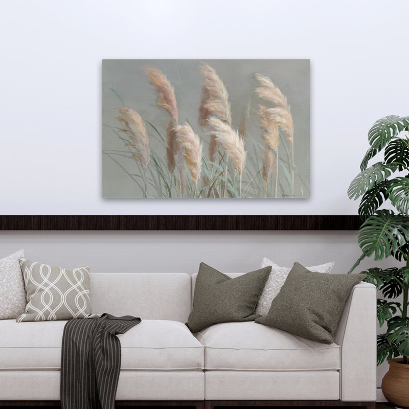 Pampas de jardin sur fond gris, H 48 po x l 32 po