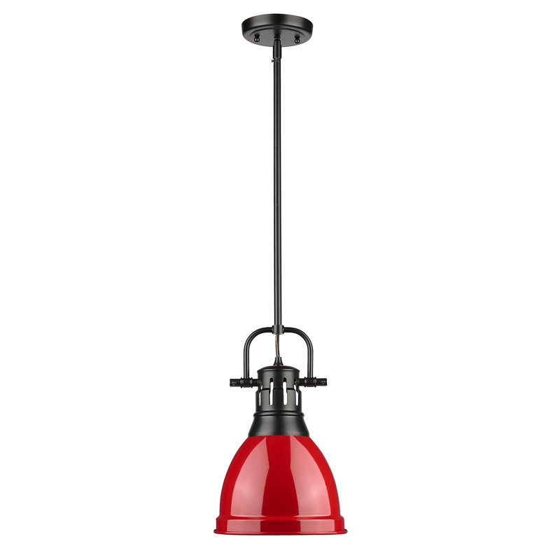 Ruthie 1 - Light Pendant, Red, Matte Black