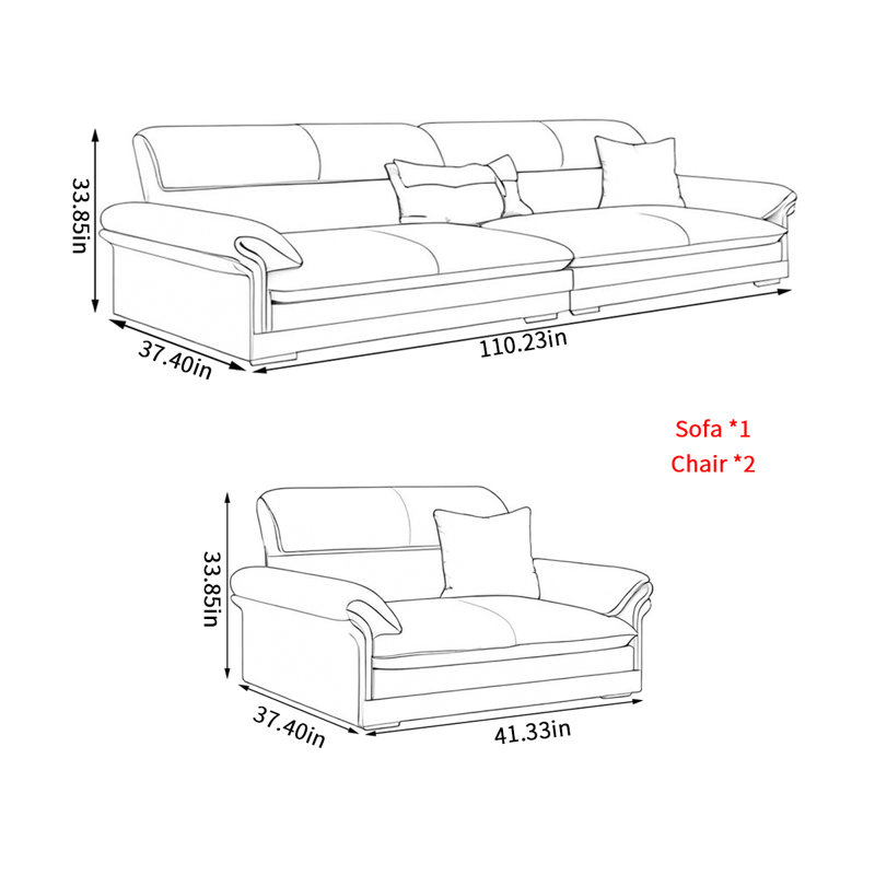 Office casual business sofa set