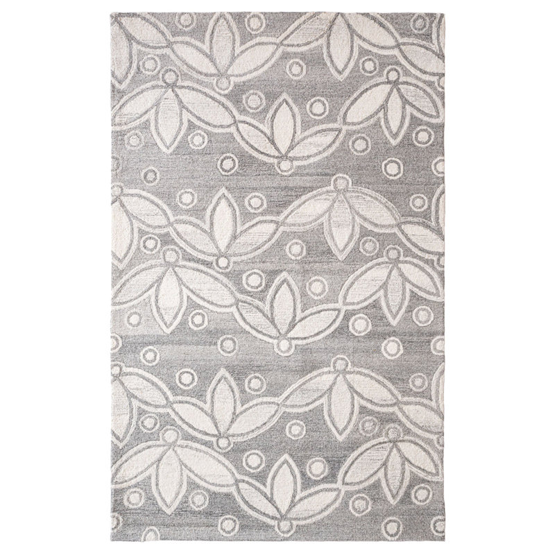 Balvinder Performance Hand Tufted Floral Indoor Rug, Rectangle 3' x 5'