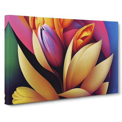 Feisty Flowers - Wrapped Canvas Print