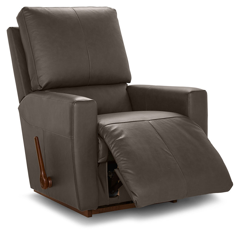  Kells Leather Match Manual Rocking Recliner, Dark Brown