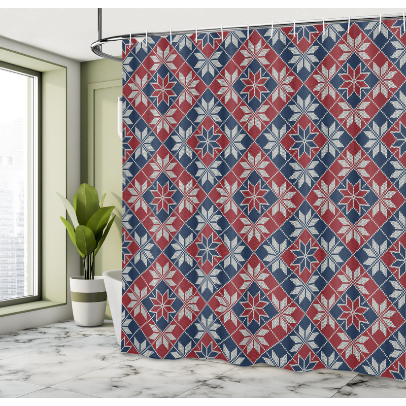 Shower Curtain with Hooks Included, 75"H x 69"W