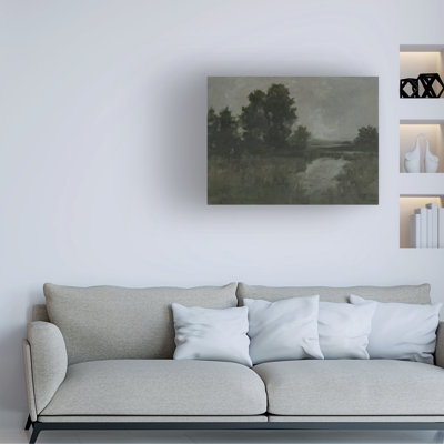 Art mural sur toile tendue - "Moody Marsh I" d'Ethan Harper pour décoration de salon, de chambre à coucher ou de bureau - 18 x 24